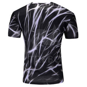 Camiseta Deportiva Personalizada para Hombre, Manga Corta, Corte Holgado, Secado Rápido, Transpirable, Poliéster/Algodón, Sublimación, Impresión Personalizada OEM - Product Image 2