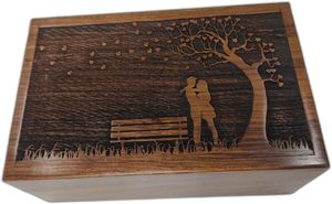 Decorative <b>Urns</b> Wooden Ashes Storage Loving Movement White Tree Engraving Design <b>Large</b> <b>Urn</b> Cremation <b>Urn</b> for Ashes Rosewood - Product Image 4