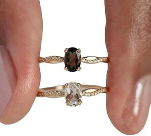 แหวนสตรีธรรมชาติสีขาวบุษราคัม CZ พลอยเทียมกำเนิดหินวันเกิดชุดปาร์ตี้คริสต์มาสทำด้วยมือเครื่องประดับ925แหวนเงินสเตอร์ลิง - Product Image 1