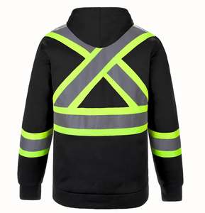 Ropa de trabajo de alta visibilidad de alta calidad, camiseta de alta visibilidad, ropa de seguridad reflectante negra, camisetas con reflector, camisetas de trabajo - Product Image 4