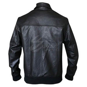 แจ็คเก็ตบอมเบอร์หนังผู้ชายแบบแห้งเร็วขายส่ง กันน้ำ สำหรับฤดูหนาว พร้อมโลโก้ด้านหน้า ตัวเลือกปรับแต่งได้ - Product Image 2