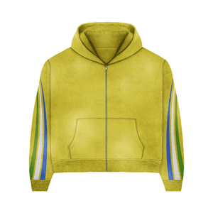 Trajes de chándal para hombre de estilo holgado Vintage de alta calidad 100% algodón polar lavado ácido peso pesado cremallera Rhinestone Logo para invierno - Product Image 4