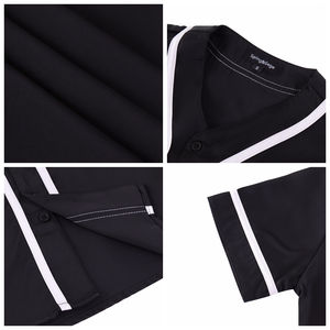 Diseña Tu Propio Uniforme de Béisbol Personalizado - Servicio OEM, Transpirable, Talla Grande, Cuello en V, Manga Corta, 100% Poliéster - Product Image 3