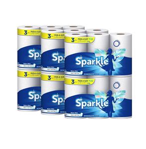 Toallas de Papel Desechables Suaves Sparkle Pick-A-Size Plus de 3 Capas, 3 Rollos = 6 Rollos Regulares, Ecológicas, Altamente Absorbentes, Valor Diario - Product Image 5