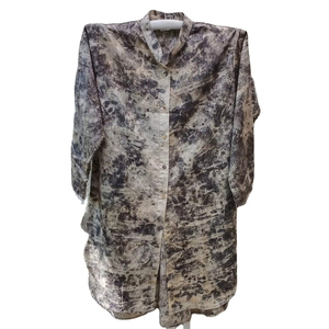 Ecoprint 100% cotton mini cổ điển strapless móc ăn mặc cho thời trang-Về phía trước phụ nữ với vòng eo tự nhiên vải thoáng khí - Product Image 1