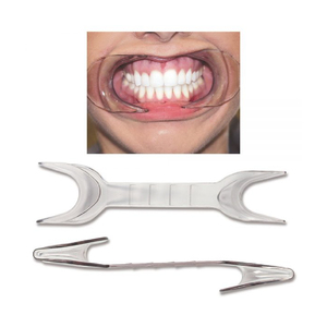 DENTRIC IMPLANTS Retractores de Mejillas Desechables Manuales de Doble Extremo, Autoclavables 270F/132C, Material Plástico y Metálico, para Uso Dental - Product Image 1