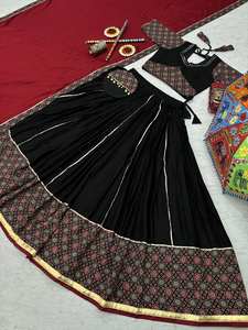 ใหม่เทศกาล navratri lehengha choli จากฤดูกาลนี้พิเศษสำหรับผู้หญิงและเด็กหญิง6 MTR - Product Image 5
