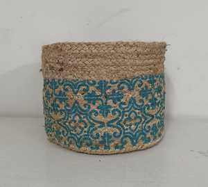 ตะกร้าผ้าทอพร้อมหูหิ้วทำด้วยมือทำมือพับเก็บได้ - Product Image 2