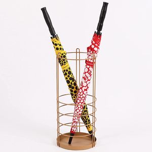 Porte-parapluie moderne en métal au fini doré avec design géométrique Vente à chaud Porte-parapluie pour entrée et couloir - Product Image 3