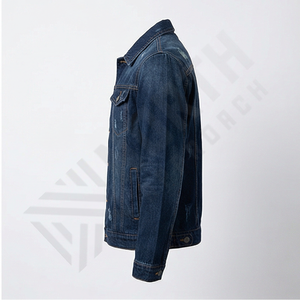 Chaqueta Vaquera de Mezclilla para Hombre, Diseño Personalizado, 100% Algodón, Buena Calidad, Estilo Casual Urbano, Prenda Exterior de Mezclilla de Fábrica, al Mejor Precio - Product Image 3