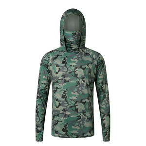 Unisex Outdoor Fishing Hoodie With Long Sleeve Hood Breathable Cooling Fabric <b>Moisture</b> <b>Wicking</b> Material And UV Protection - Product Image 1