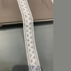 Beige coton Floral Crochet dentelle garniture ruban décoratif étroit pour vêtements artisanat couture projets de bricolage en gros - Product Image 3