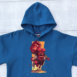 Sweat à capuche surdimensionné pour homme en polyester/coton mélangé, imperméable et écologique, impression numérique, vente en gros OEM - Product Image 3