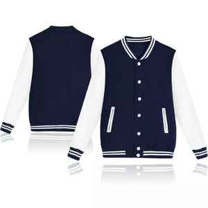 Chaqueta de béisbol universitaria deportiva básica para hombre con patrón de dibujos animados cuello alto manga larga polar de invierno para entusiastas de los deportes - Product Image 3