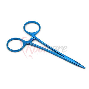 High Quality Crile Needle <b>Holder</b> Blue Titanium Coated Fine <b>Control</b> Smooth Handling Surgical Forceps - Product Image 4