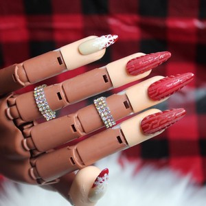 Snowflake Nail Gel Strip Elegant Winter-Themed Design for Nail Art - Product Image 2