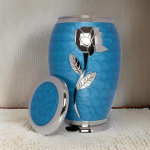 Océan Bleu Argent Rose Monarque Urne funéraire Souvenir Vente en gros Funéraire Mémorial Cendres Urnes funéraires Fabriquées Fournisseur premium - Product Image 4