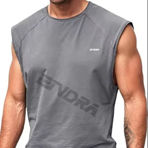 Haute qualité lourd lavage Cropp gilet personnalisé recadrée Boxy Fit sans manches débardeur t-shirts - Product Image 1