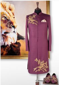 2024 Elegant Wedding Sherwani Set Newly-Trendy Embroidered Crystal Glass Beads Dabka Work Plus Size Groom's Sherwani <b>Pant</b> - Product Image 2