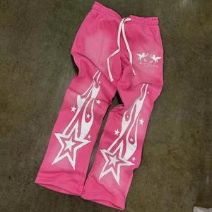 ชุดวอร์มวินเทจแบบมีฮู้ดสีชมพูสำหรับฤดูหนาวชุดวอร์มผ้าระบายอากาศคุณภาพสูงพร้อมการพิมพ์แบบกำหนดเอง - Product Image 4