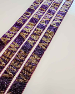 Custom Beaded Strap Game Day <b>Purse</b> StrapHBCU <b>Purse</b> Strap Grambling Beaded StrapPrairie View A&M <b>Purse</b> Strap - Product Image 3