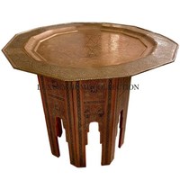 Table basse traditionnelle marocaine Meubles les plus vendus Table basse classique avec cadre en bois marocain au prix de gros