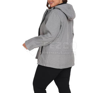 Veste coupe-vent pour femme, style vintage, design personnalisé, nylon tricoté, capuche amovible, taille plus, nouvelle arrivée - Product Image 2