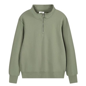 Chaqueta con capucha de lana abullonada de gran tamaño personalizada para hombre, cremallera en medio pecho, 3D digital impresión en relieve, ajuste holgado bordado - Product Image 2