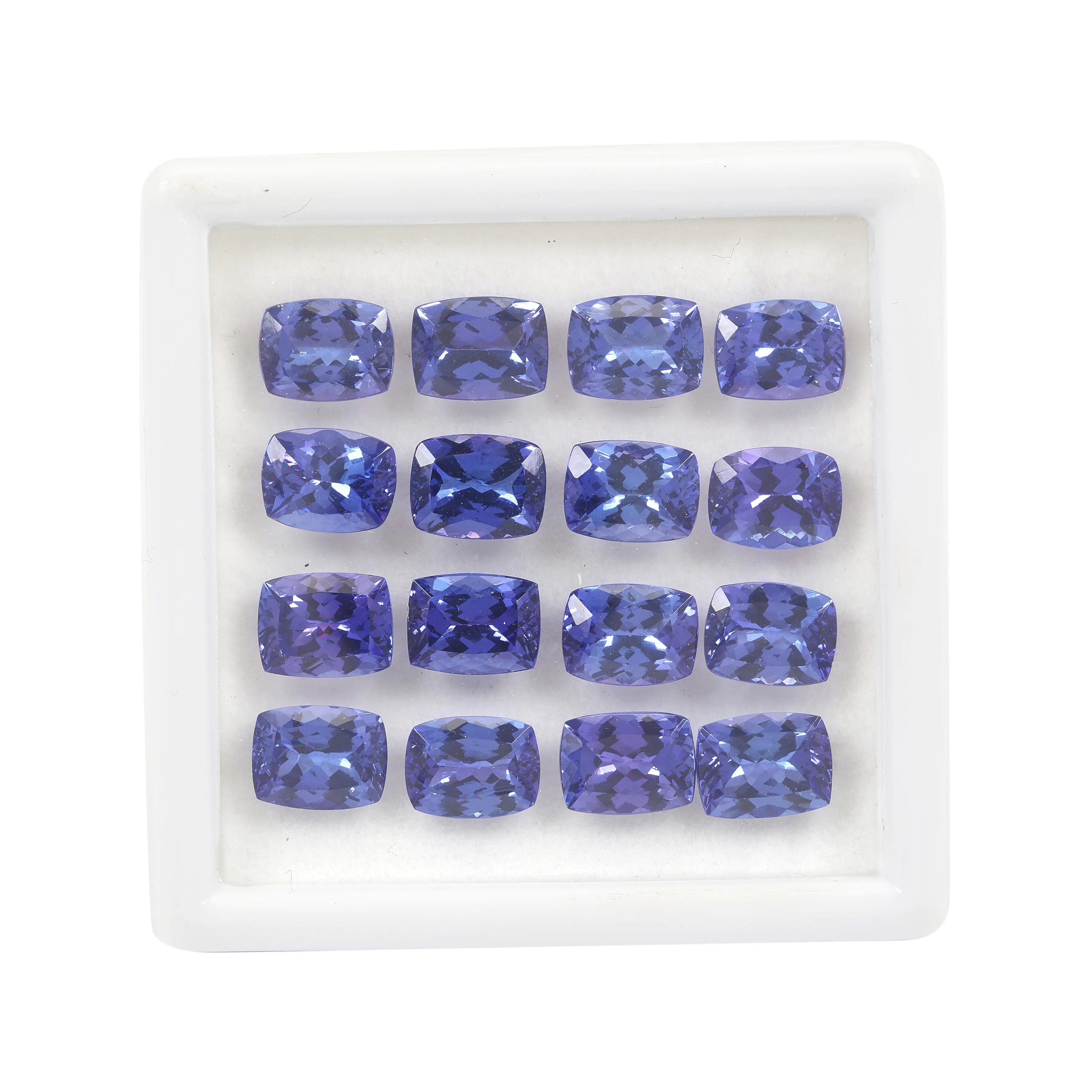 Aaa + almofada tanzanita certificada, qualidade genuína natural azul solta pedra preciosa para fabricação de jóias