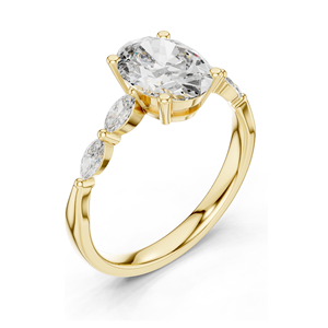 Anillo de Diamante Cultivado en Laboratorio de 17 Quilates para Mujer, Claridad VVS-VS EF, Oro de 18 Quilates, 14 Quilates, 10 Quilates y Plata 925, Oro Rosa, Amarillo y Blanco - Product Image 4