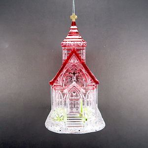 Adorno Navideño de Acrílico 3D con Diseño Moderno de Alta Calidad, Color Transparente, Dorado Mate, para Colgar en la Iglesia - Product Image 3