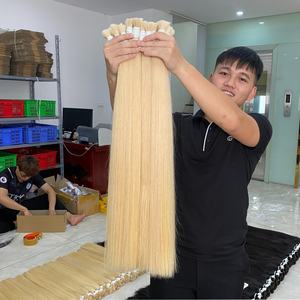 Cabello virgen Rubio Europeo n. ° 613 al por mayor, cabello rubio Remy sedoso recto 12A grado recogido, cabello vietnamita crudo - Product Image 4