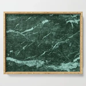 Plateau de service en marbre vert au look moderne, nouveaux plateaux de maison et de Table de haute qualité, nouveau look, plateau de service en marbre avec poignée - Product Image 3