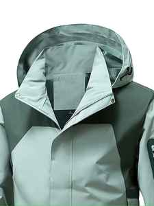 New Professional Hooded Patchwork <b>Soft</b> <b>Shell</b> <b>Jacket</b> <b>Men</b> Custom Logo Winter Casual Breathable Windproof Waterproof Outdoor - Product Image 5