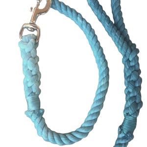 สายจูงสุนัขแบบเชือกฝ้ายแท้ 100% ดีไซน์ทันสมัย สีเทอร์ควอยซ์ไล่เฉดสี - Product Image 1