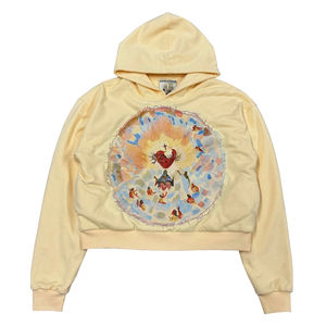 เสื้อฮู้ดดี้ผู้ชายทรงโอเวอร์ไซส์ผ้าเฟรนช์เทอร์รี่เนื้อหนา ปักลายแบบฉีดตรง ดีไซน์แฟชั่นสั่งทำพิเศษ - Product Image 1