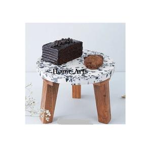 Soporte de pastel de chocolate de mármol y hierro Soporte de postre de tamaño personalizado de Calidad exclusiva para uso en restaurante doméstico - Product Image 6