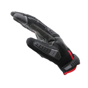 ถุงมือหนังแบบยึดเพื่อความปลอดภัยสำหรับงานช่างถุงมือป้องกันแรงกระแทกสีดำสีแดง - Product Image 4