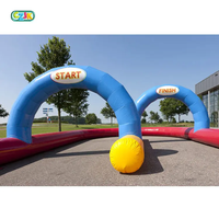 Piste de course de voitures tamponneuses gonflables pour enfants et adultes, 10/13/15 pieds, jeu sportif, course aérienne, piste de karting gonflable, extérieur