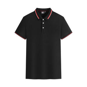 T-shirt à manches courtes en coton 100% tricoté anti-froissement personnalisé pour homme avec broderie de logo imprimé pour le golf - Product Image 6