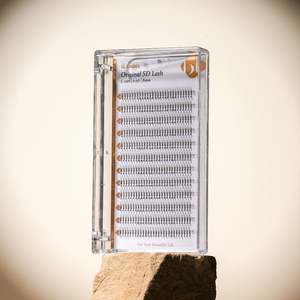 Cils 5D originaux 0.07, bouquets de volume préfabriqués, faux cils coréens mats de haute qualité, bouquets faciles à poser, modèle CC DD Curl, longueur 7mm, boîte - Product Image 2