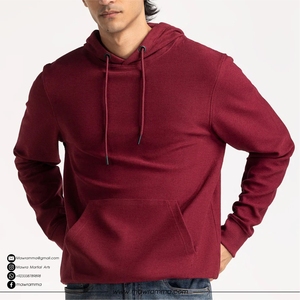 Sweat à capuche premium d'hiver surdimensionné et épais en molleton 100% coton, teinture unie, couleurs personnalisées, broderie, sérigraphie, poche - Product Image 4