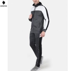 ชุดกันเหงื่อสำหรับวิ่งแนววินเทจของผู้ชายชุดกีฬาแบบ2ชิ้นชุดวอร์มลำลองสไตล์แบนด้านหน้าแบบลำลองลายขนสัตว์สำหรับกิจกรรมกลางแจ้ง - Product Image 3