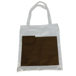 Bolsa de algodón de lona vintage coreana con logotipo impreso personalizado reciclable y reutilizable para estudiantes para viajes o playa - Product Image 4