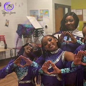 Majorette ชุดขบวนพาเหรดชุดทีมเต้นรำวงเดินขบวนประดับเลื่อมแวววาวชุดใส่เล่นกีฬา zimvi - Product Image 4