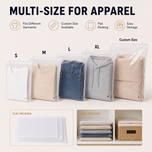 <span class=keywords><strong>Bolsas</strong></span> de plástico esmeriladas para <span class=keywords><strong>ropa</strong></span>, embalaje personalizado con logotipo impreso, autosellado, para camisa, <span class=keywords><strong>ropa</strong></span>, cierre de cremallera transparente - Product Image 4
