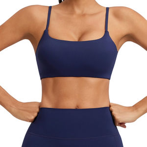 Sujetador deportivo de nailon Spandex transpirable de alta calidad Tallas grandes Estilo simple con impresión de transferencia de calor - Product Image 1