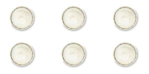 Set di 6 Ciotole in Ceramica Rotonde Irregolari Afrodite Excelsa con Smalto Reattivo, Design Wabi Sabi, Decorazione Digitale Lucida in Rilievo - Product Image 2