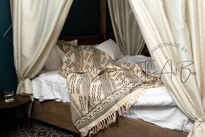 Luxury 100% Alpaca Blanket Thick Warm Alpaca Bedding Blue Alpaca Couch Blanket Travel Blanket Throw - Product Image 2