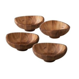 Design en bois Meena Work bol de fruits secs ustensiles de cuisine élégants mélange de salade bol de service accessoires de vaisselle de mariage - Product Image 5